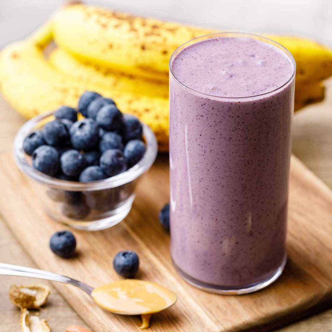 Blueberry Banana Plant Protein Smoothie 