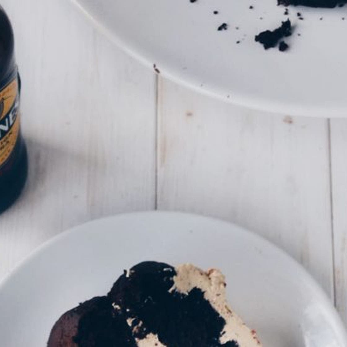 Vegan Guinness Chocolate Cake with "Baileys" Buttercream