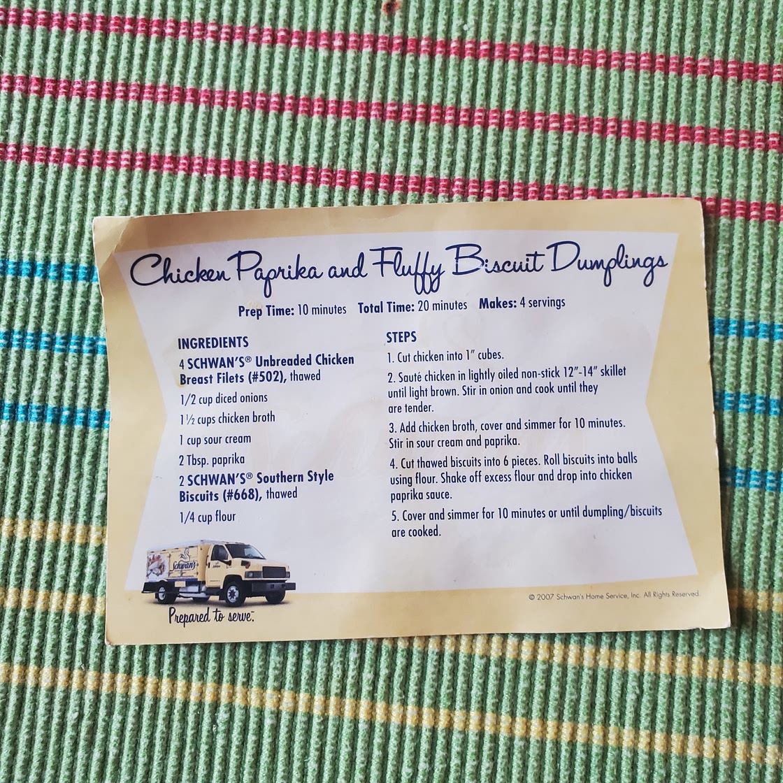 Chicken Paprika and Fluffy Biscuit dumplings