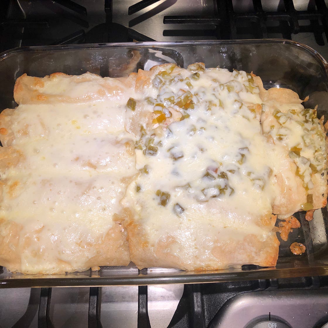 Enchanted Sour Cream Chicken Enchiladas