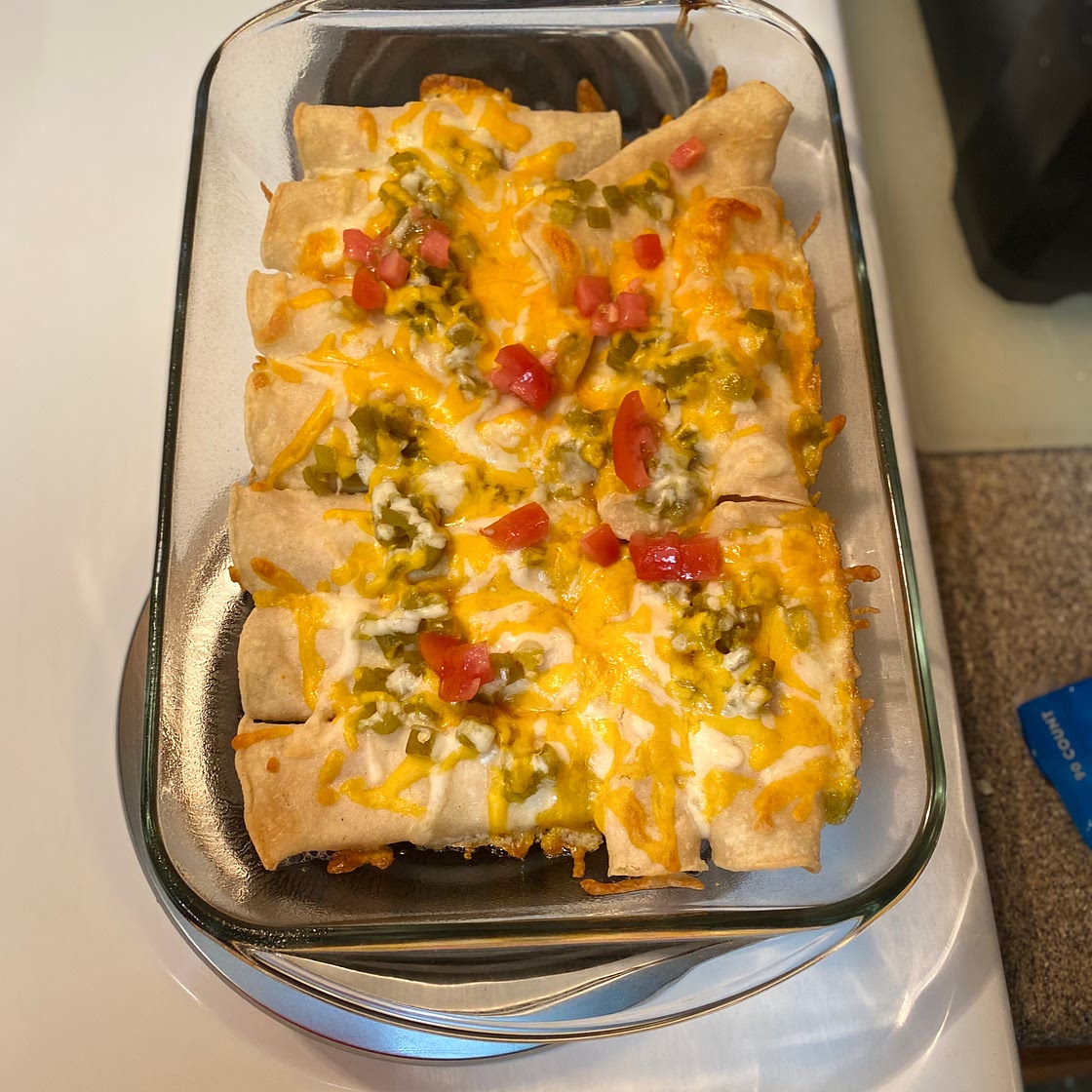 Enchanted Sour Cream Chicken Enchiladas