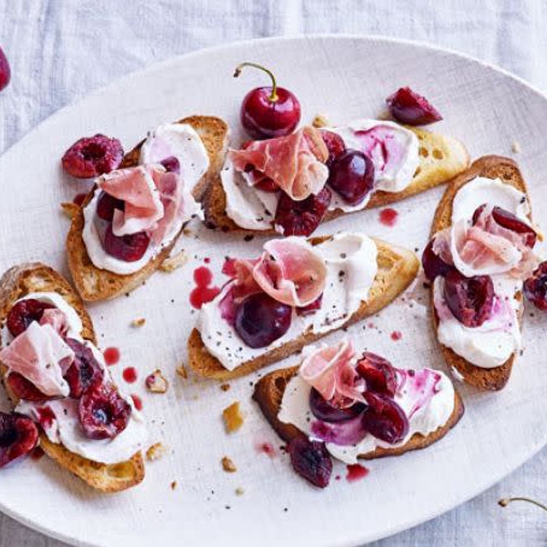 Cherry bruschetta