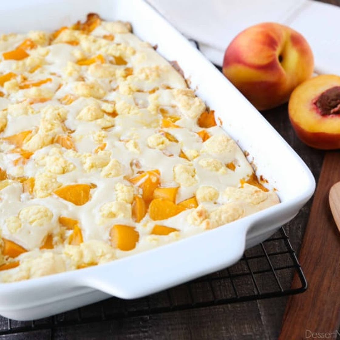 Peaches and Cream Cobbler