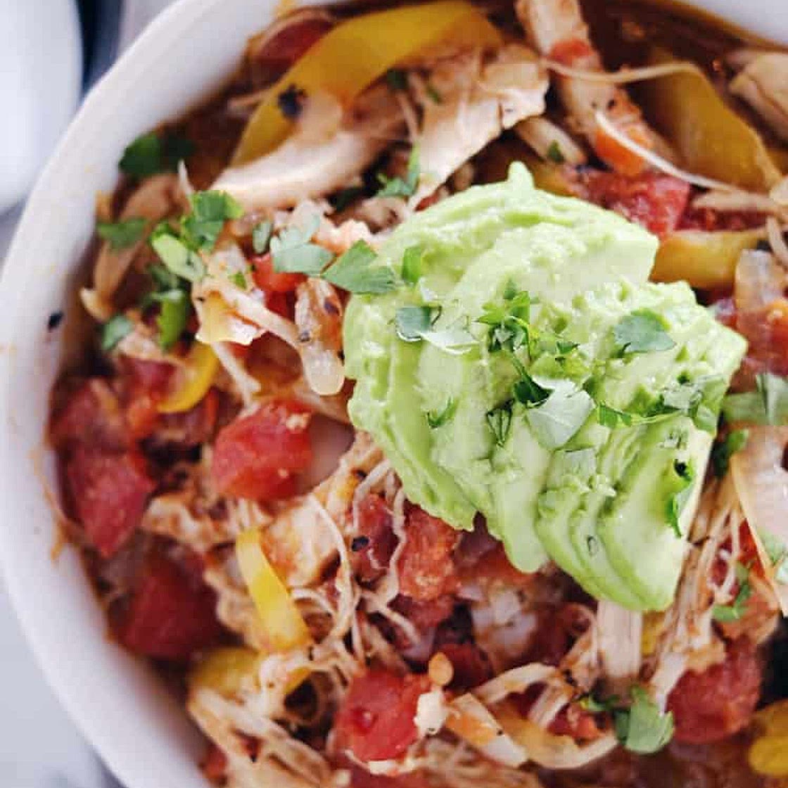 Crockpot Chicken Enchilada Soup (Paleo, Whole30 + Keto)