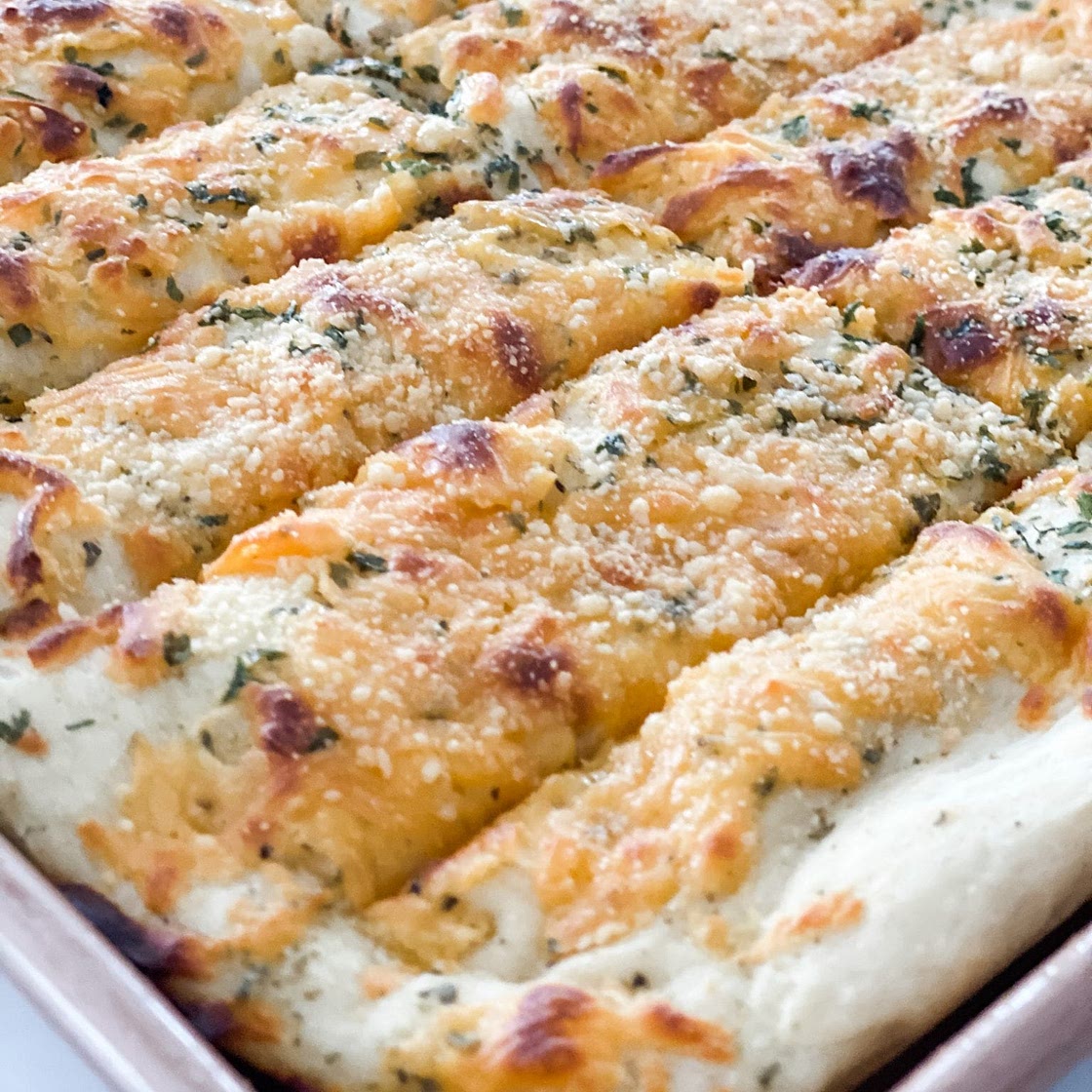 Cheesy Sheet Pan Breadsticks