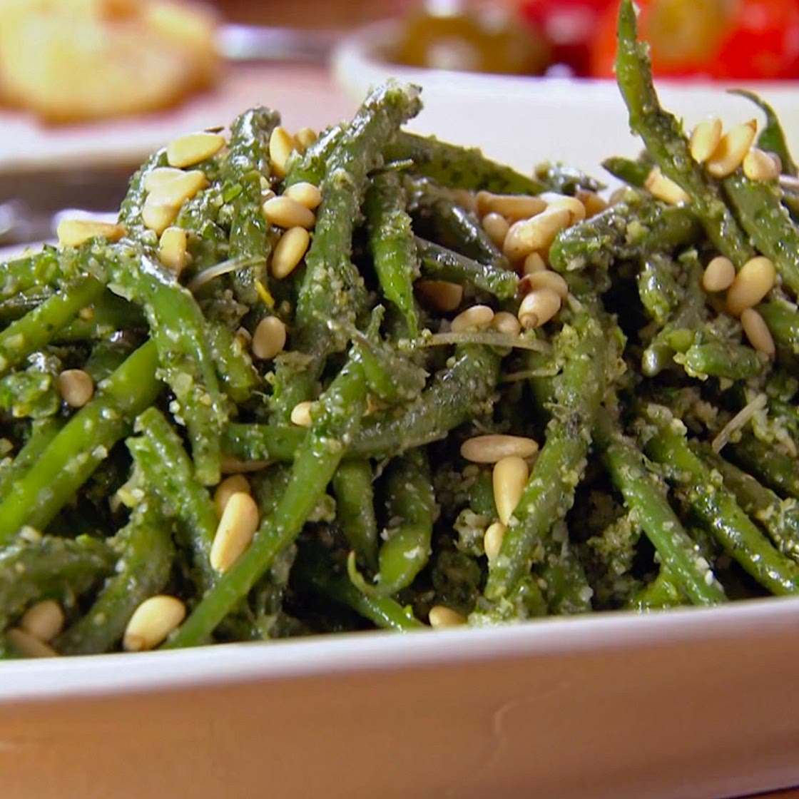 Green Beans with Mint Pesto (Fagiolini con Pesto Alla Menta) Recipe | PBS Food