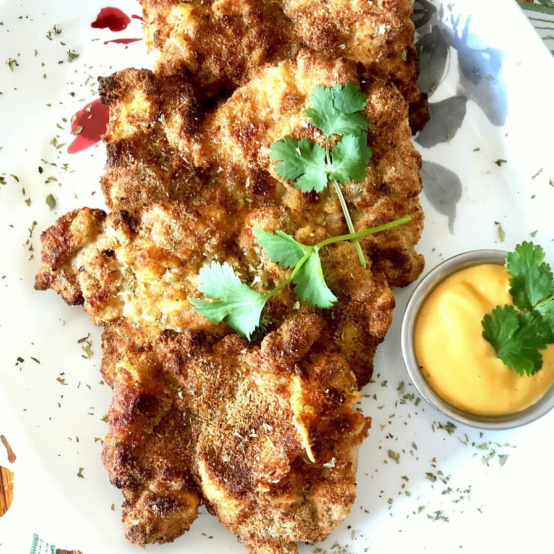 Air Fryer Chicken Thigh Schnitzel