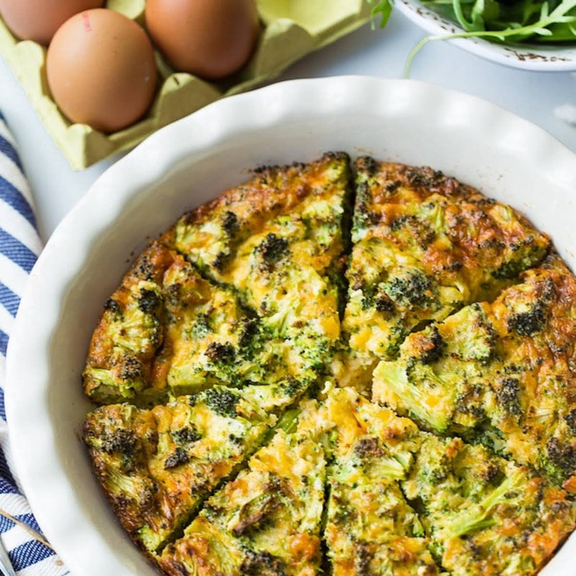 Broccoli Cheddar Crustless Quiche
