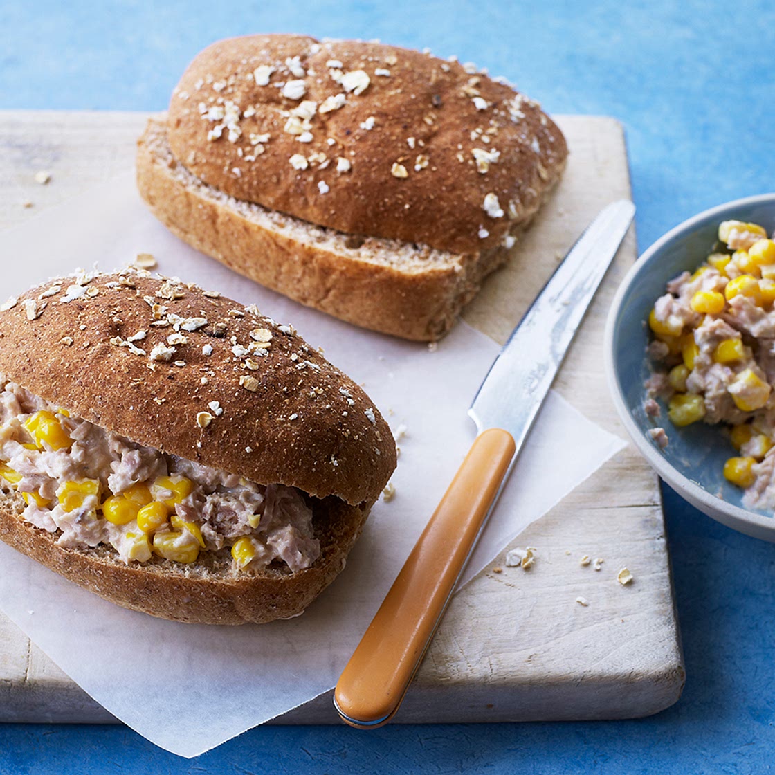 Tuna and sweetcorn sandwich