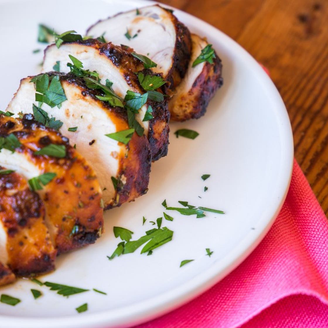 Air Fryer Honey Mustard Chicken Breasts