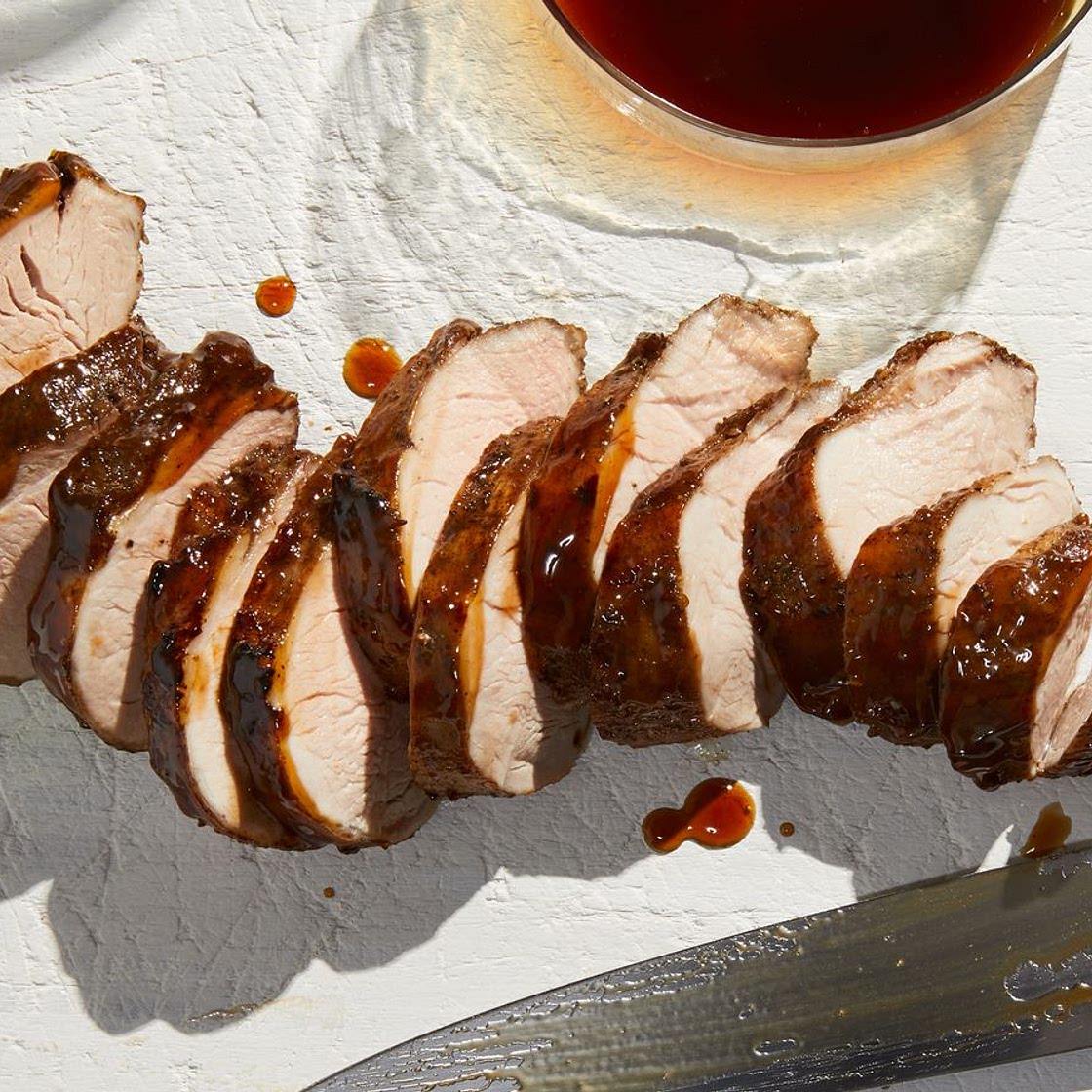 Crock-Pot Brown Sugar & Balsamic–Glazed Pork Tenderloin