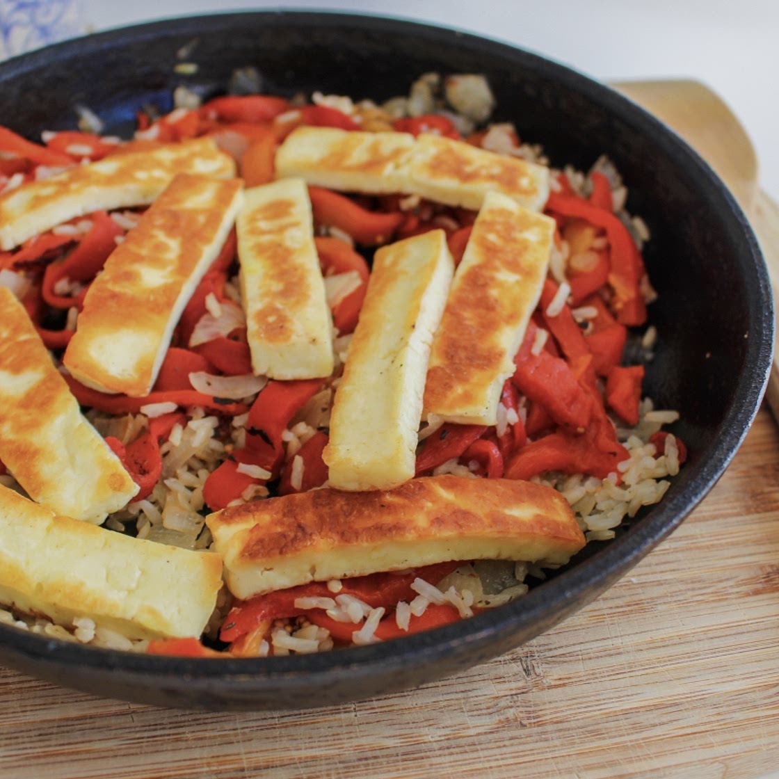 Rice, Halloumi and Red Peppers | The Fast 800