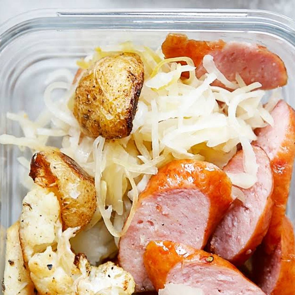 Sheet Pan Kielbasa and Sauerkraut Dinner Recipe | Yummly