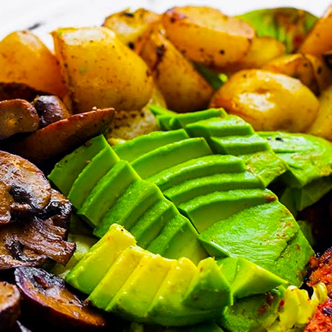 Potato, Tempeh Bacon, Mushroom Salad Recipe | Yummly