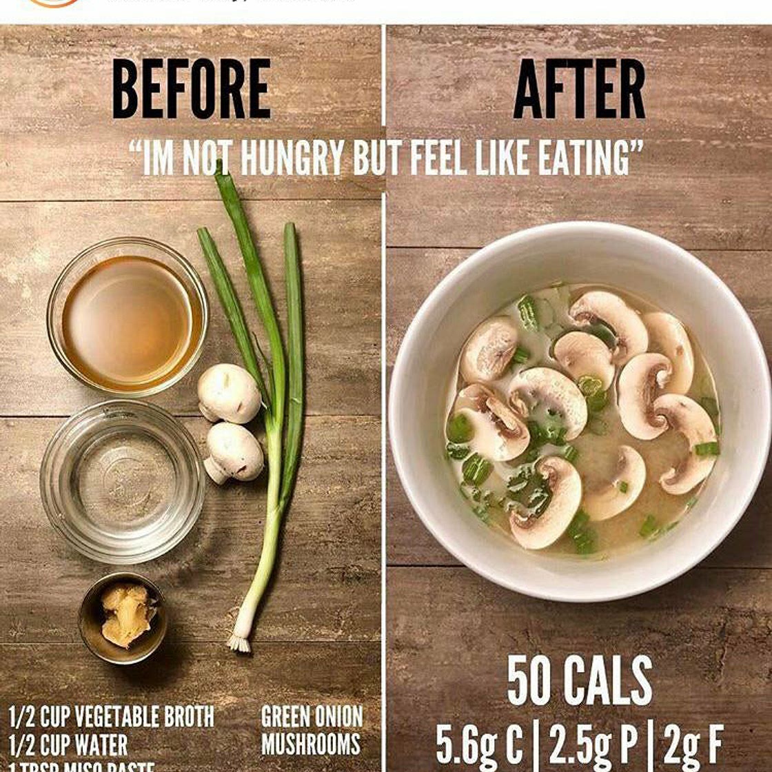 Miso Mushroom Soup (50 cal)