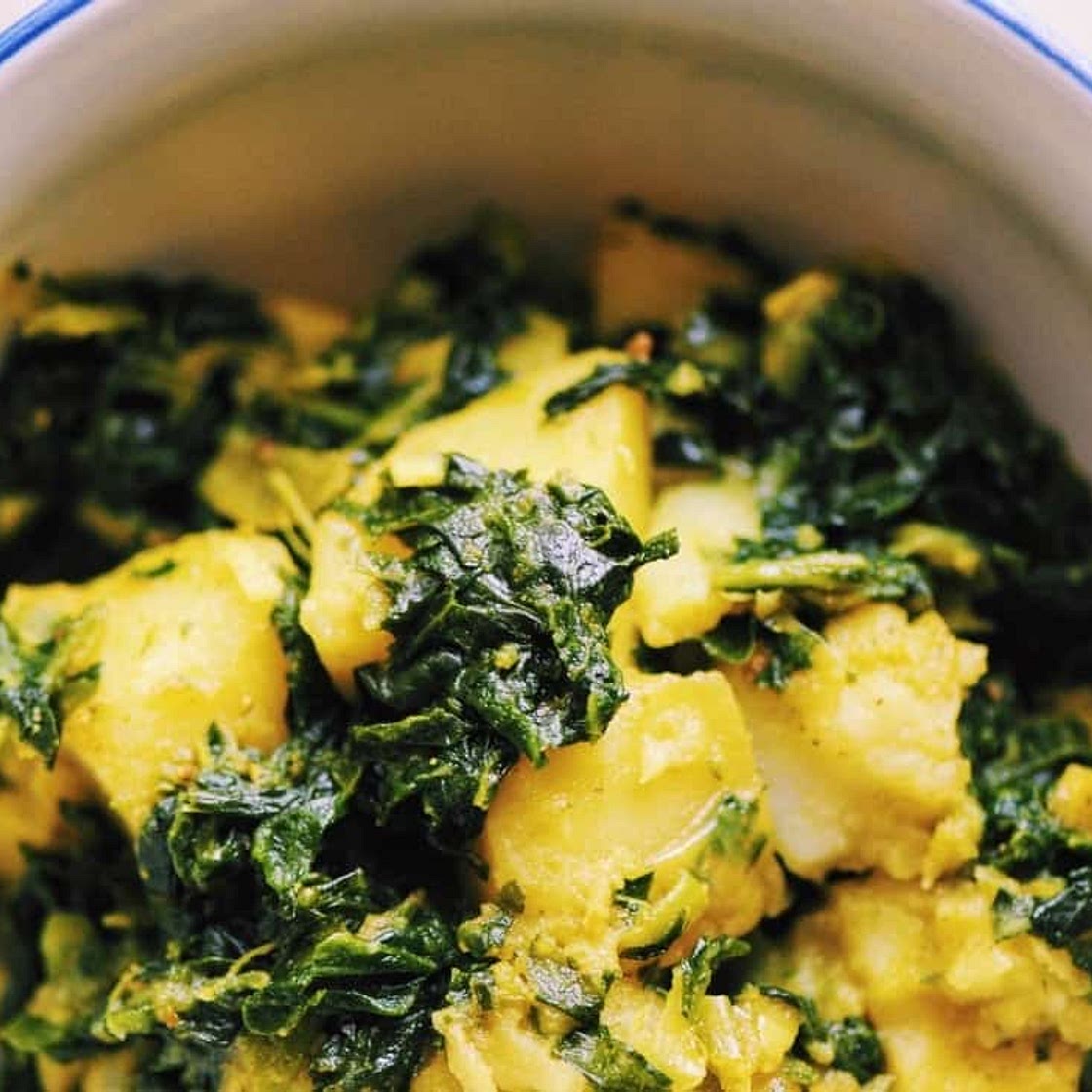 Spicy Kale and Potato Curry (Vegan, Gluten-Free)
