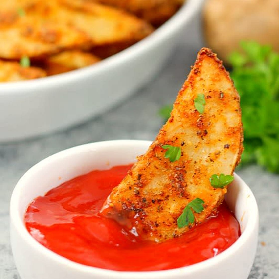 Baked Garlic Parmesan Potato Wedges