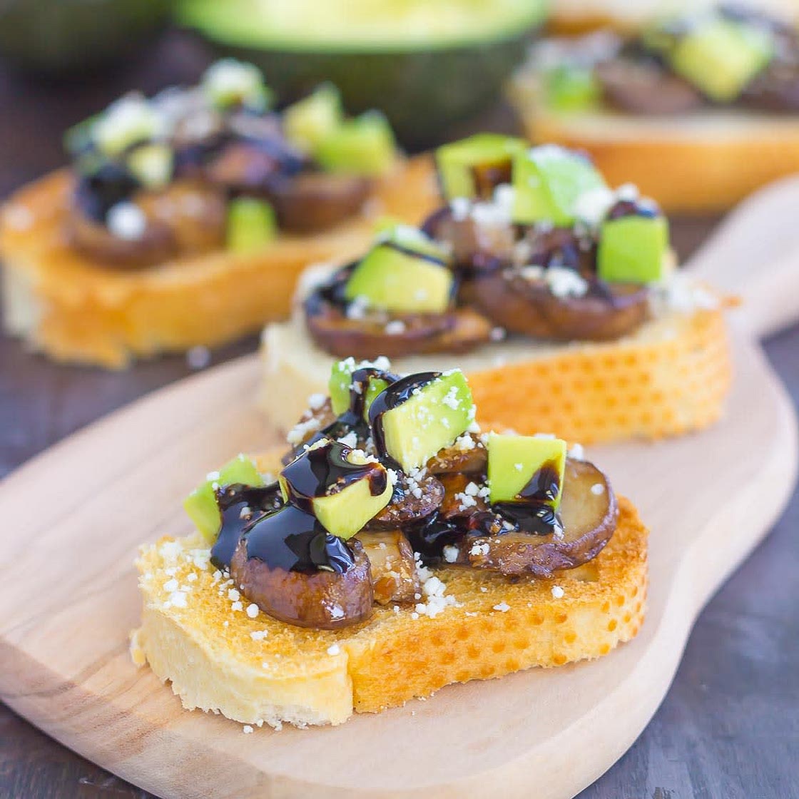 Mushroom, Avocado and Feta Toast