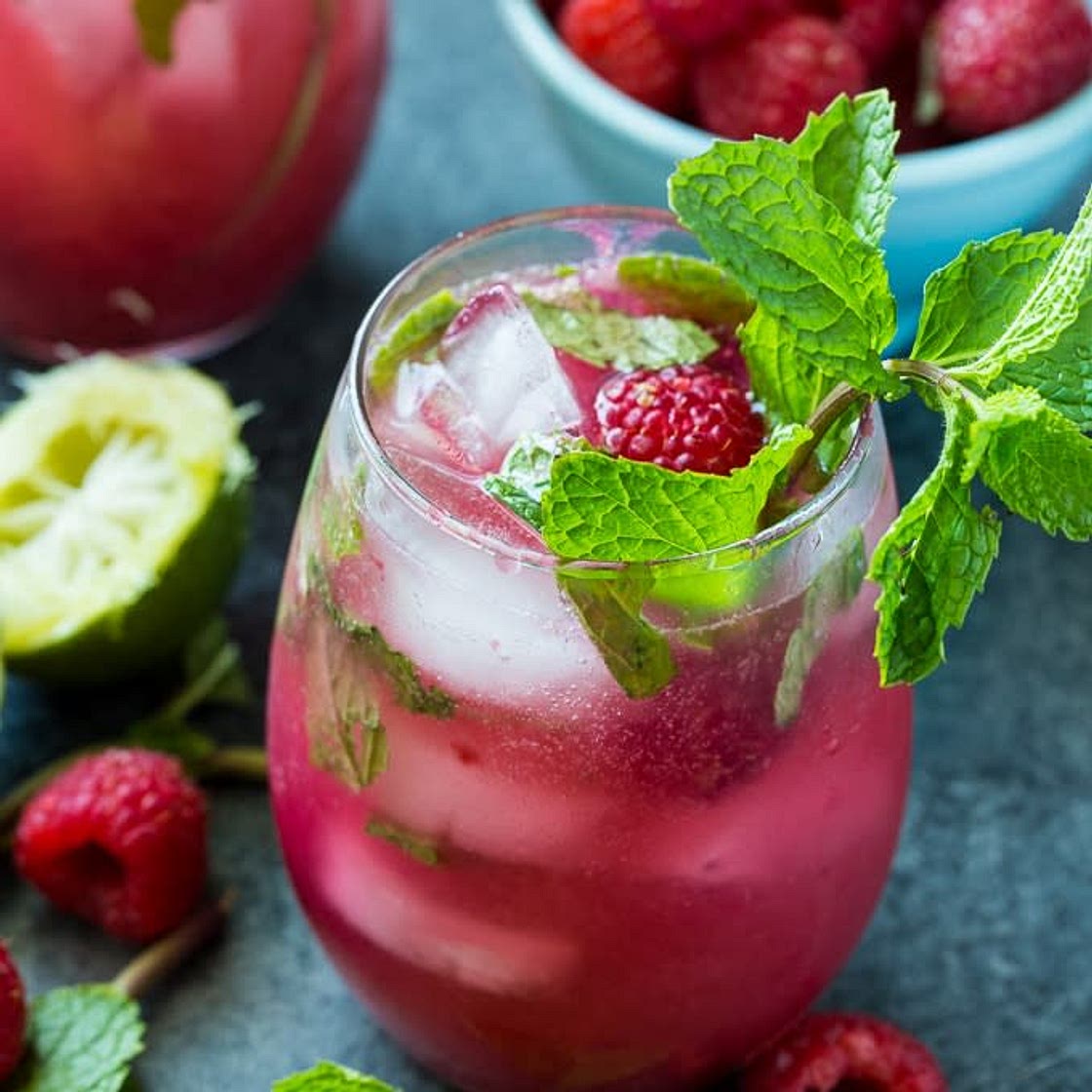 Raspberry Mojitos