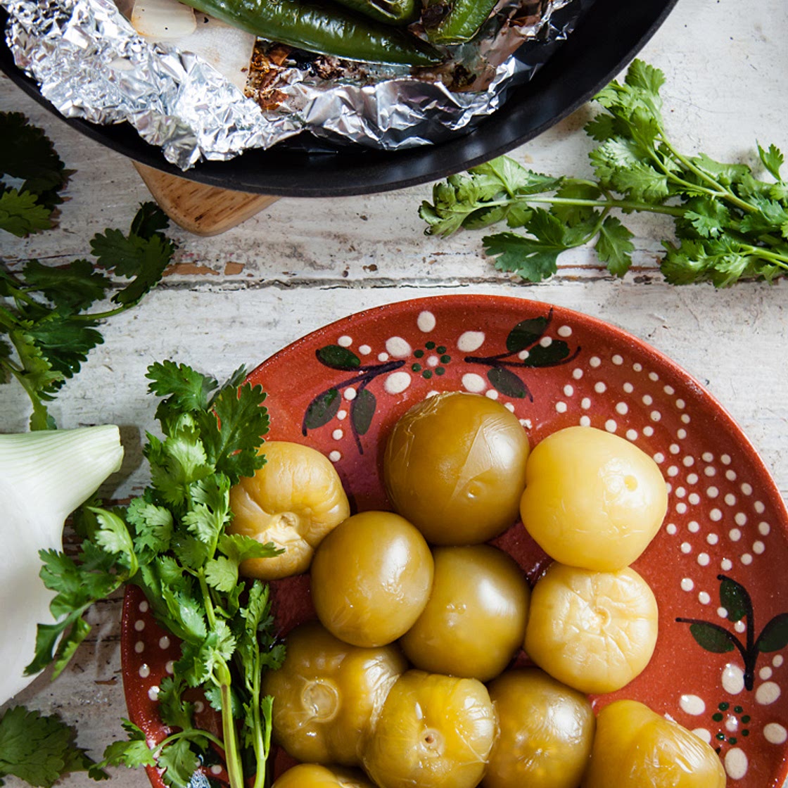 Receta de salsa verde con chile serrano
