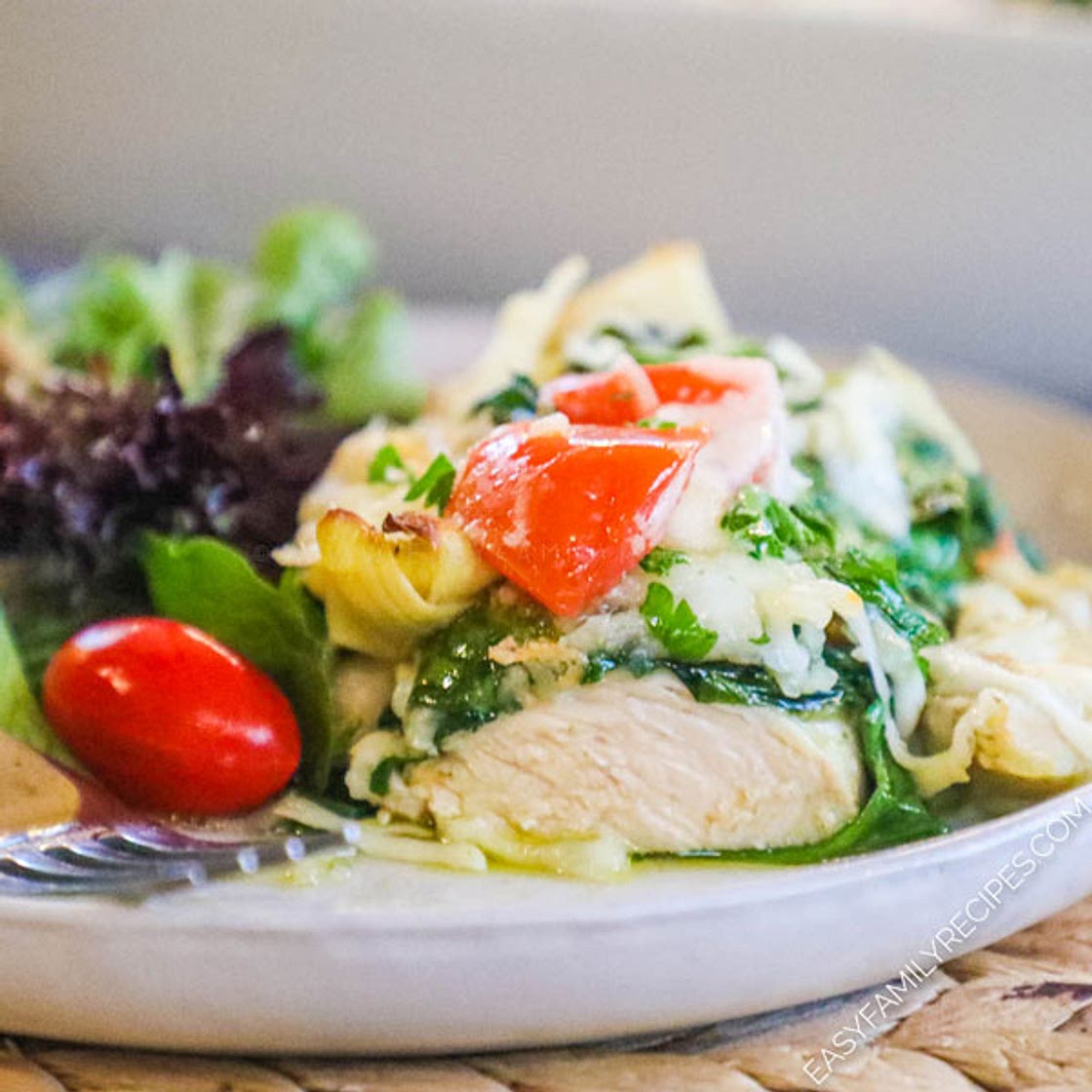 Spinach Pesto Baked Chicken