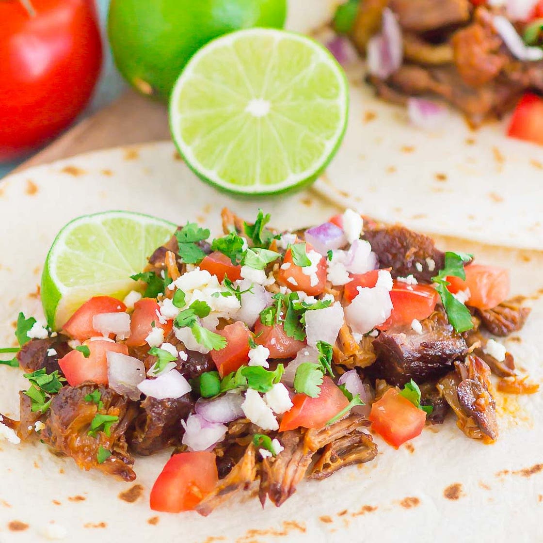 HONEY BARBECUE PORK TACOS
