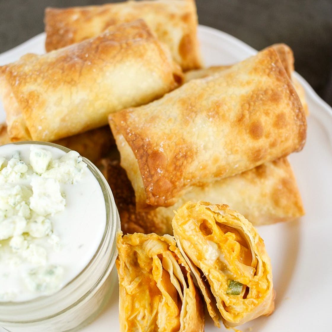 Buffalo Chicken Egg Rolls