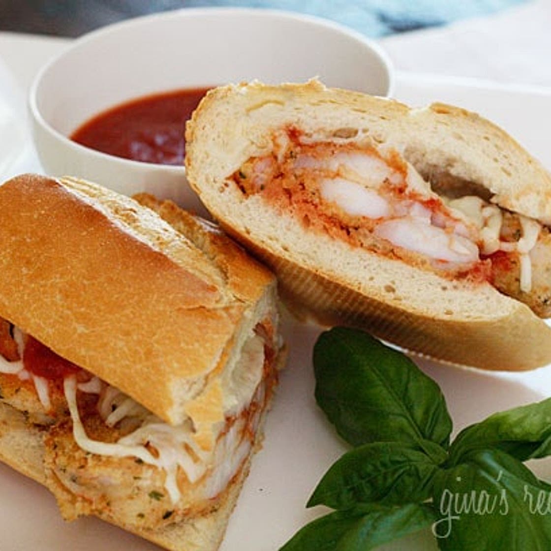 Shrimp Parmigiana Hero, Lightened Up