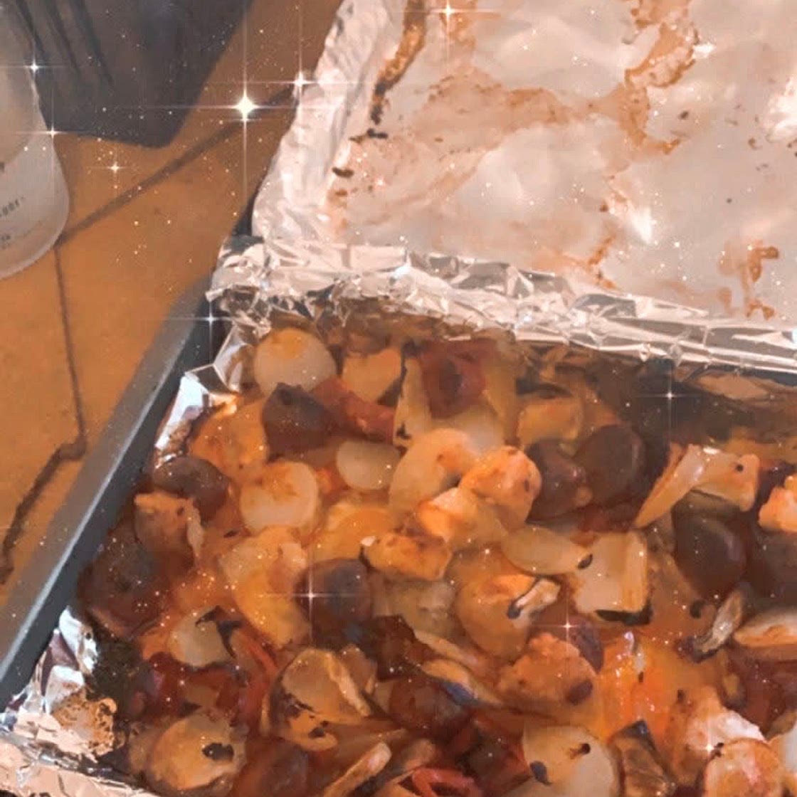 Chicken Chorizo Tray Bake