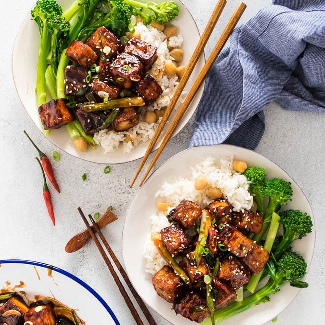 General Tso Tofu (Crispy Tofu without Deep Frying)