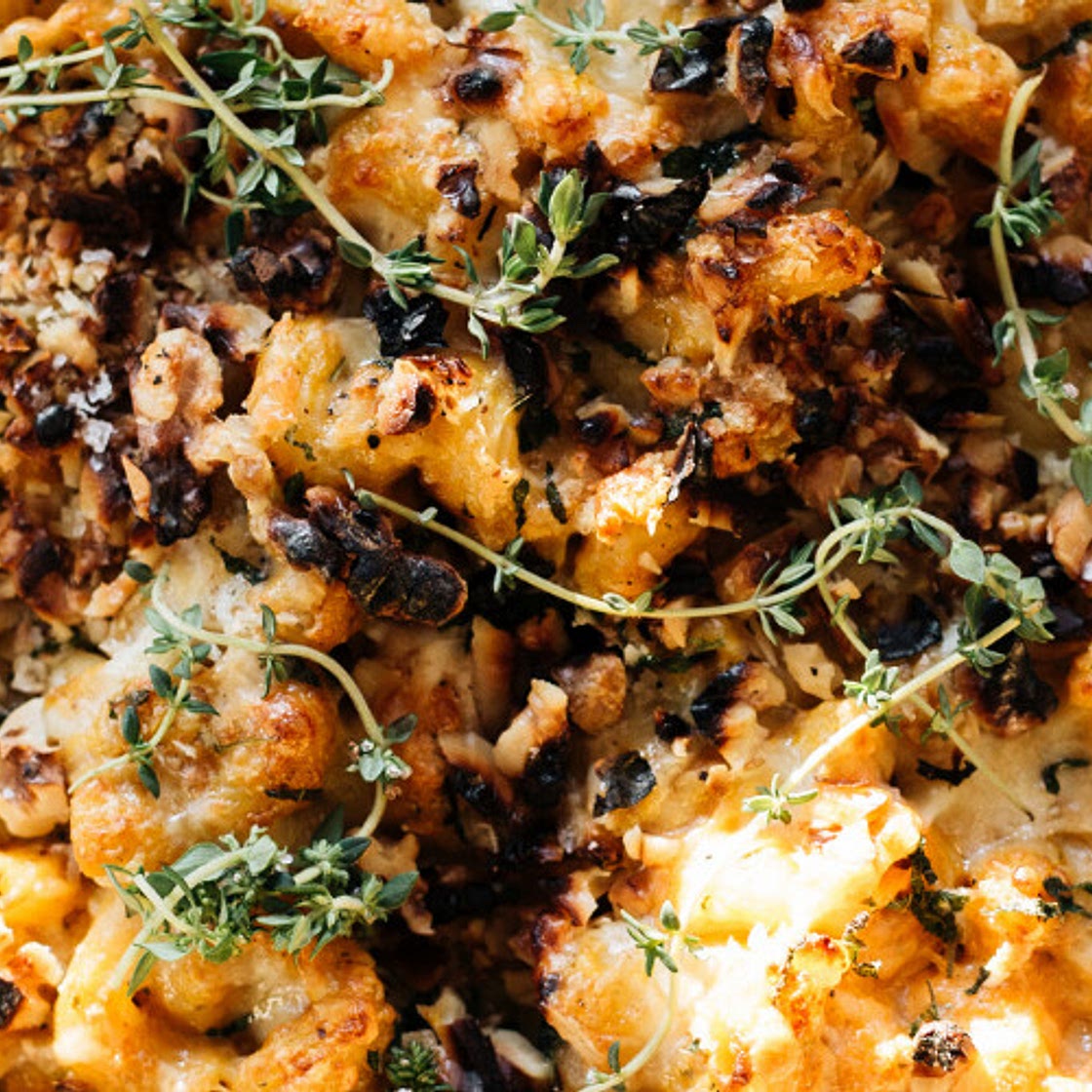 Roasted Pumpkin Mac 'N' Cheese with Walnuts & Sage