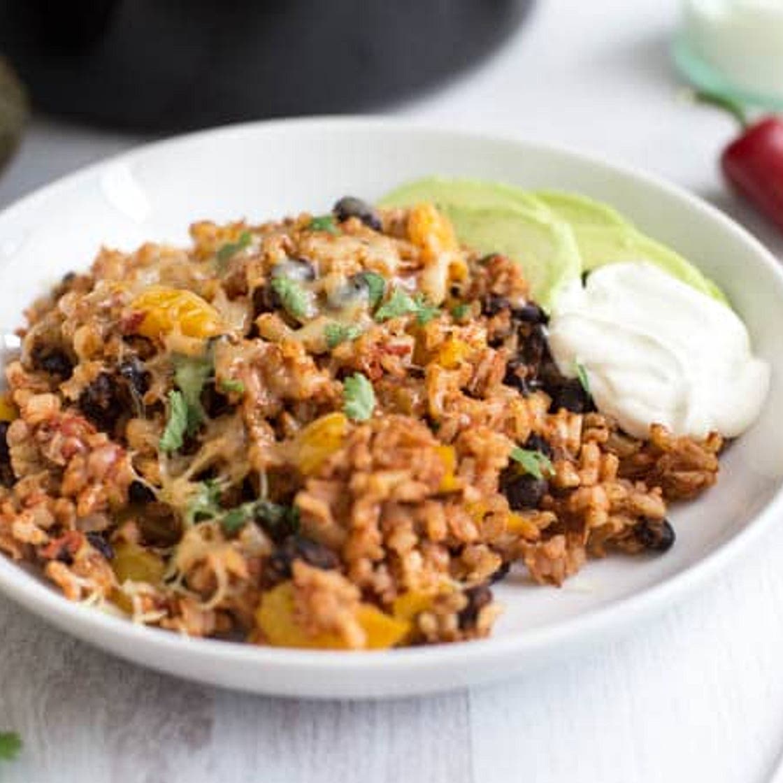 Slow cooker burrito bowls