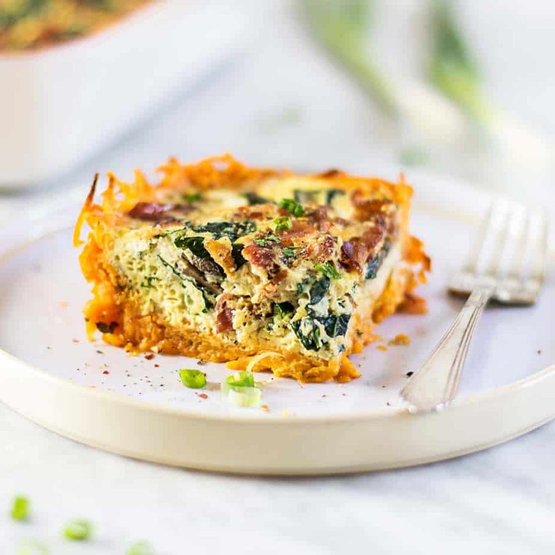 Sweet Potato Bacon Quiche