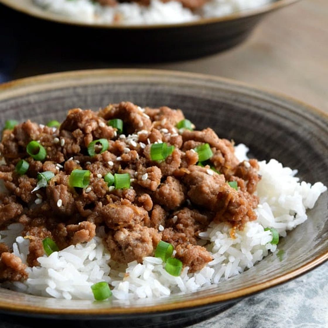 Korean Ground Turkey & Rice Bowls
