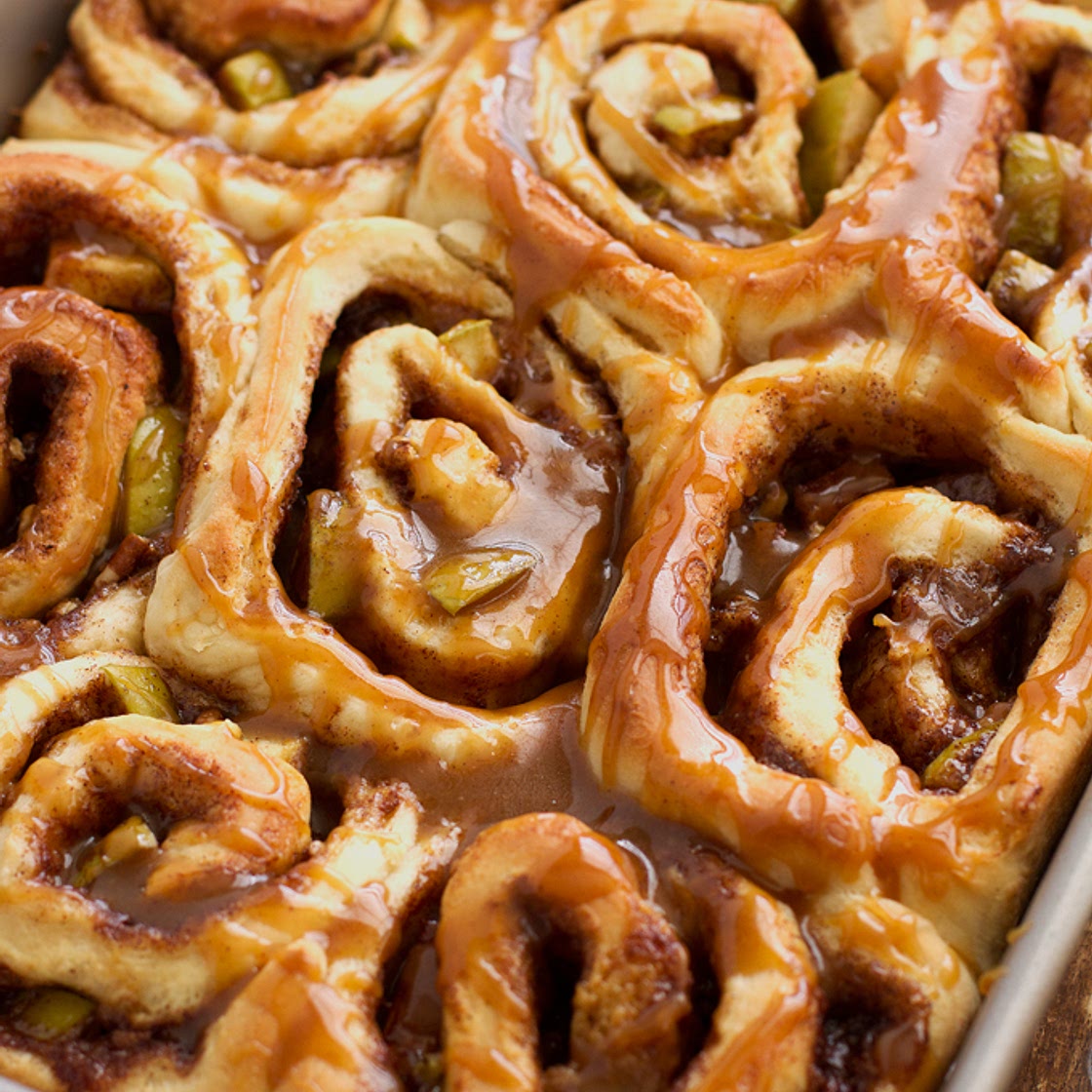 Caramel Apple Cinnamon Rolls