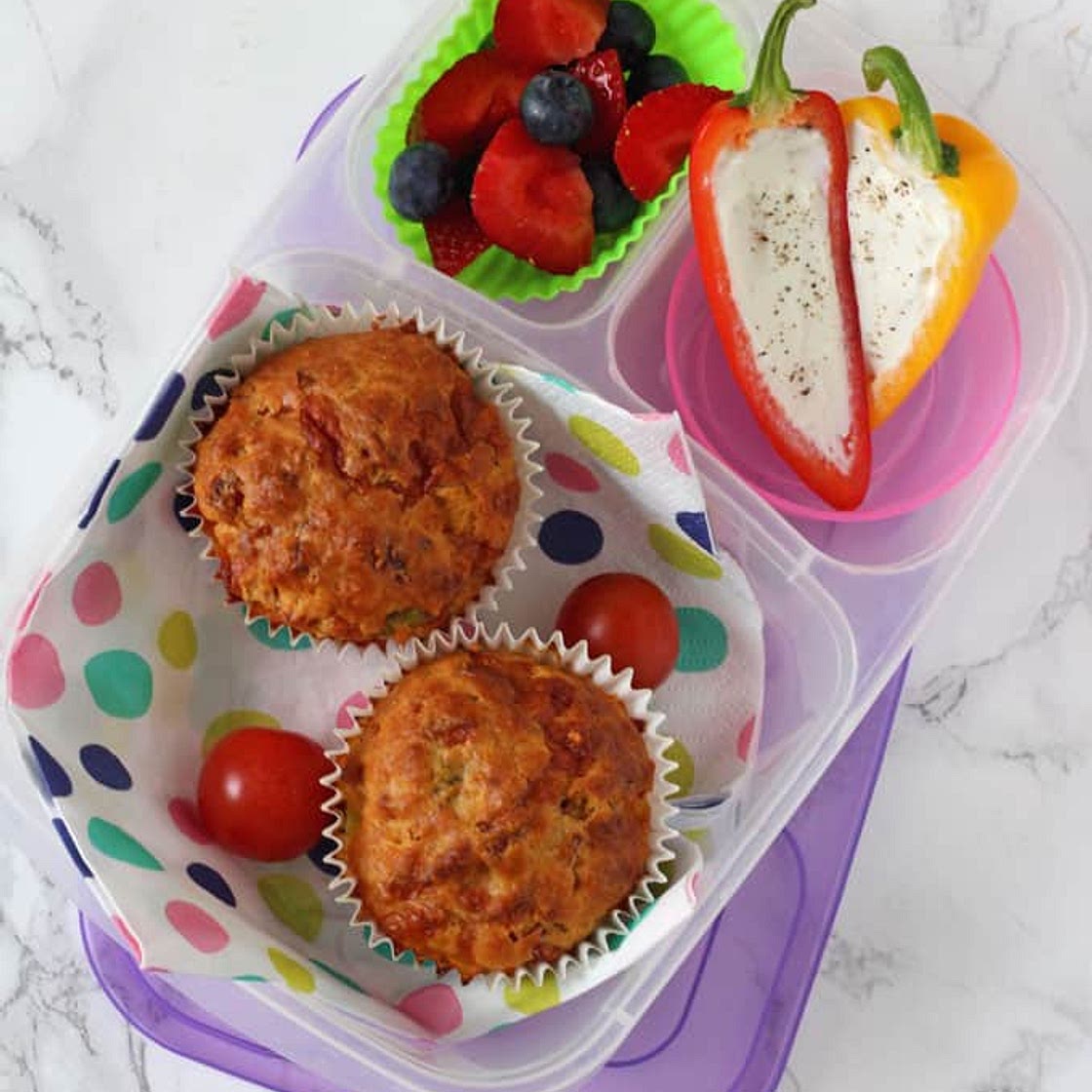 Pizza Lunchbox Savoury Muffins
