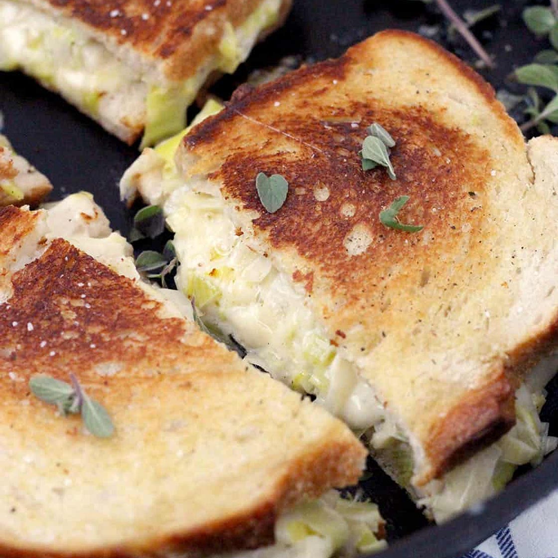 Leek and Gruyere Grilled Cheese