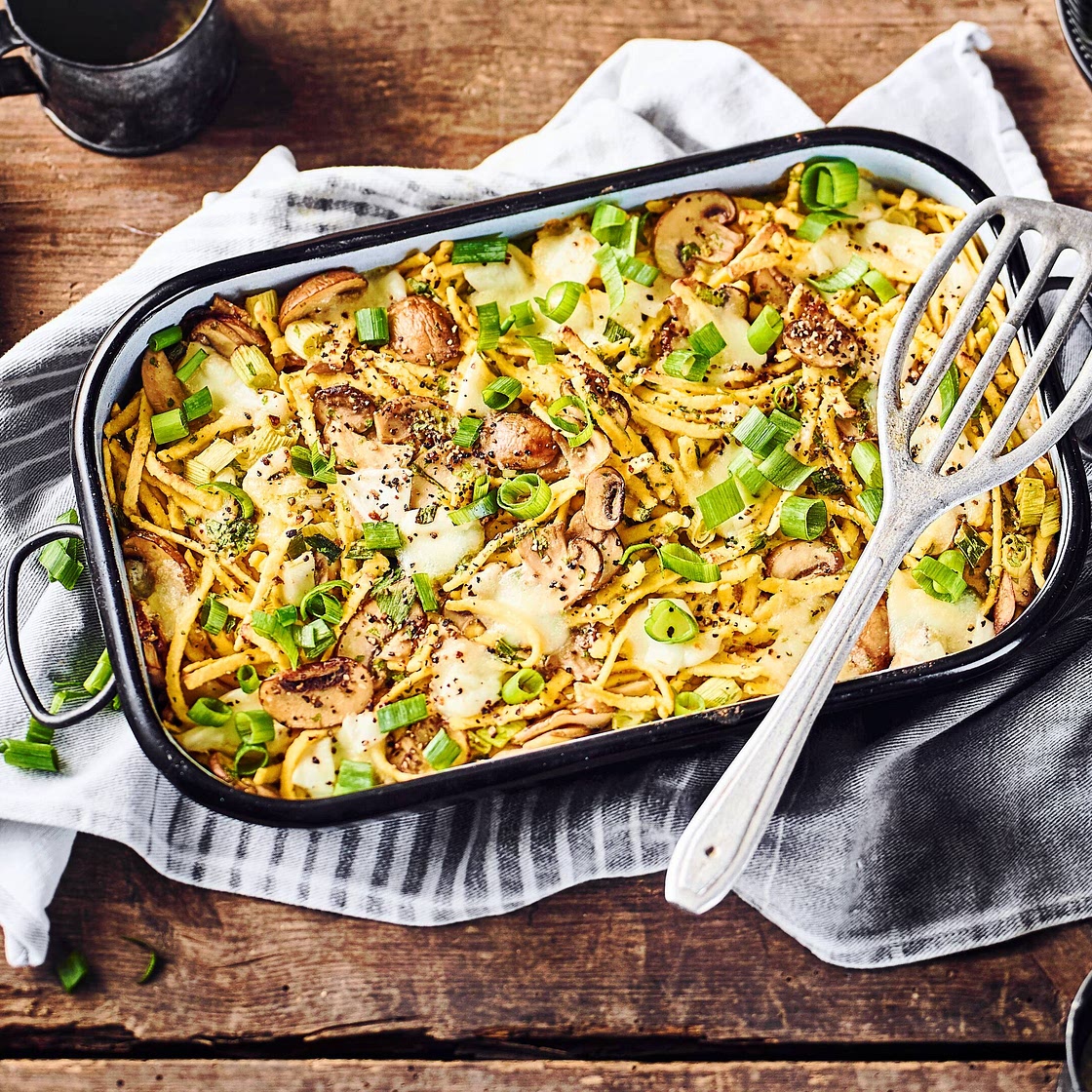 Spätzle-Pilz-Pfanne