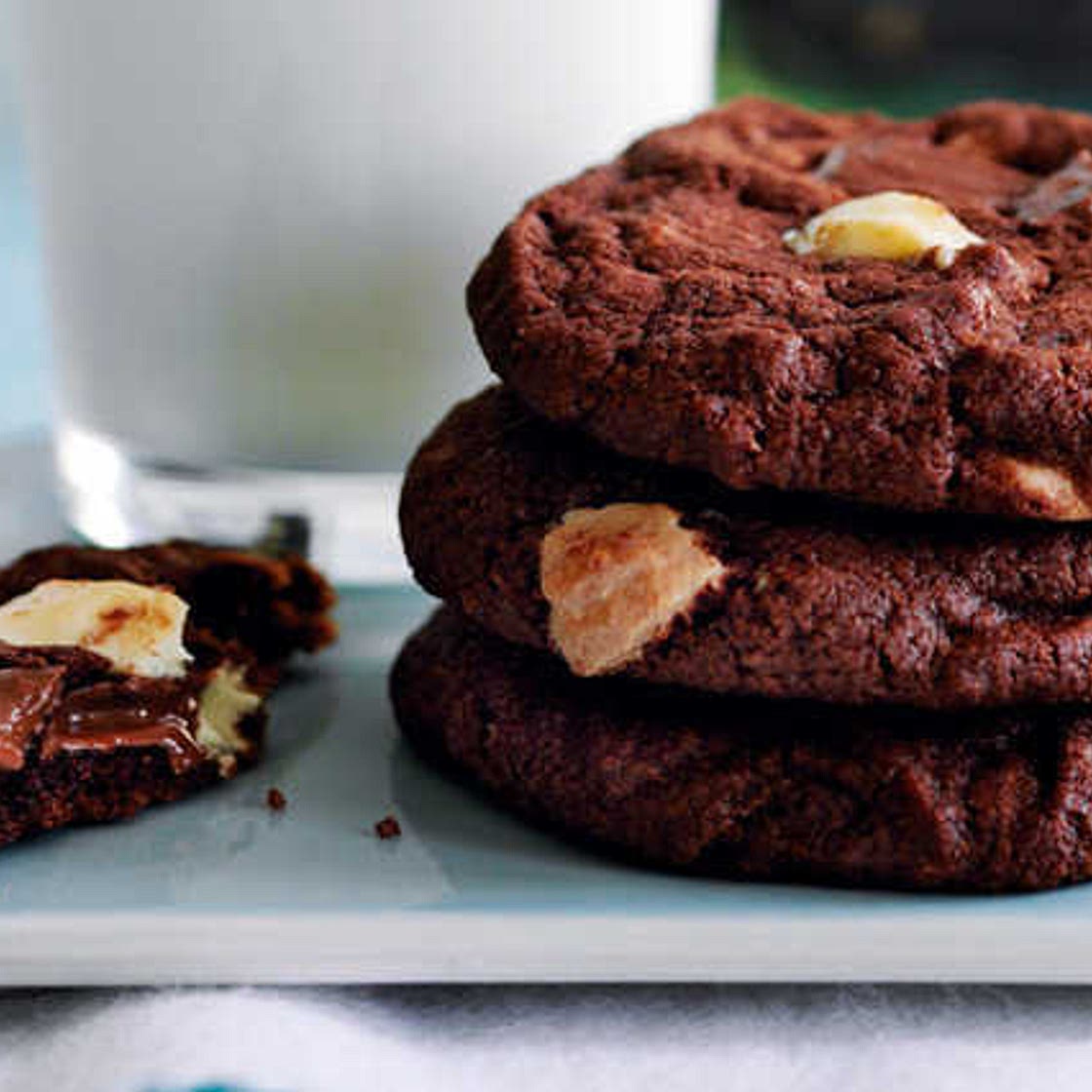 Triple chocolate cookies