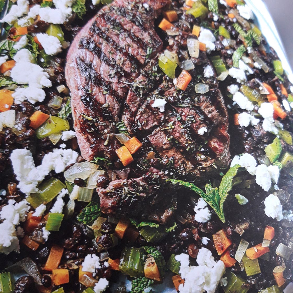 Lamb with Feta and Puy Lentils
