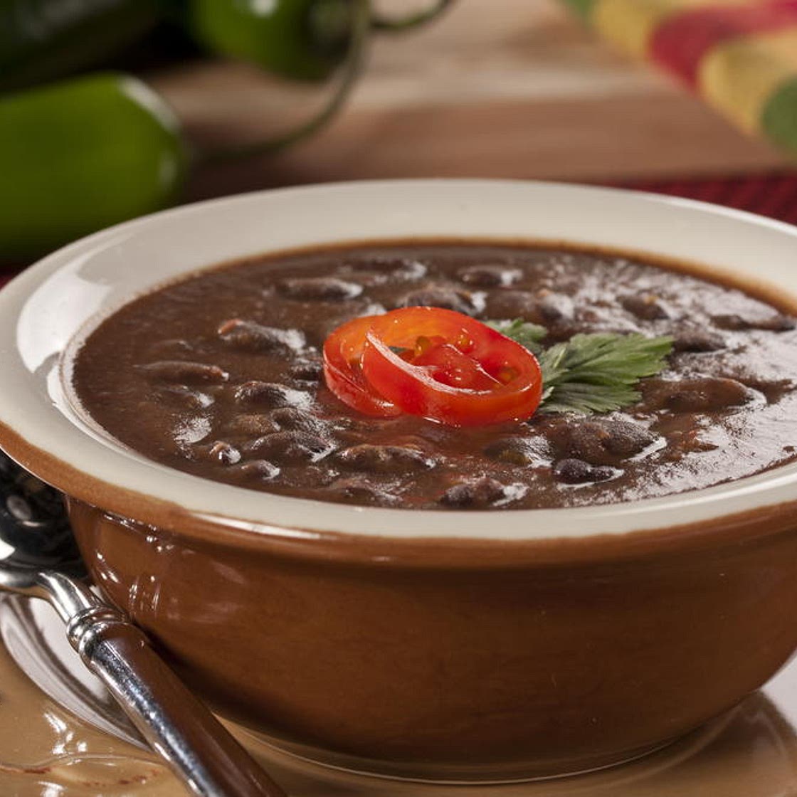 Spicy Black Bean Potato Soup