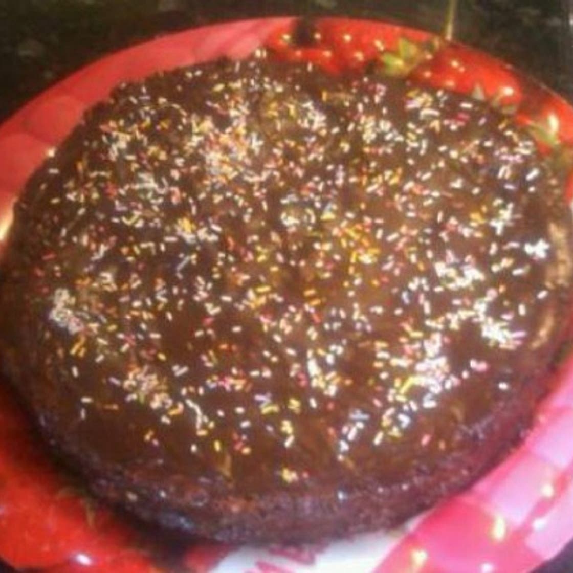 Tarta de chocolate y crema pastelera