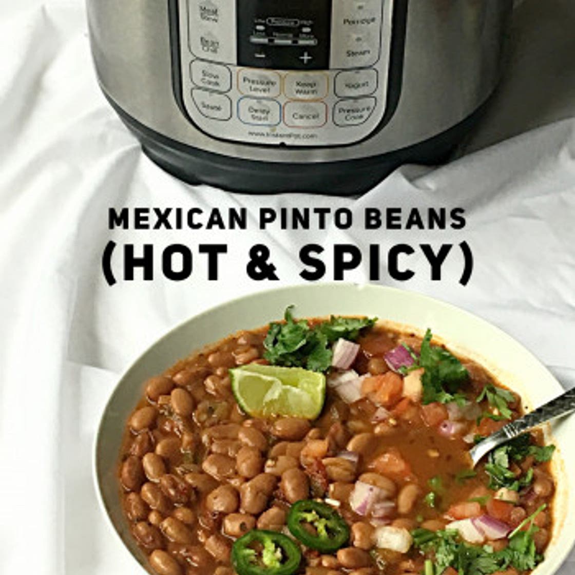 Instant Pot Mexican Pinto Beans Recipe - Vegan + Gluten-free