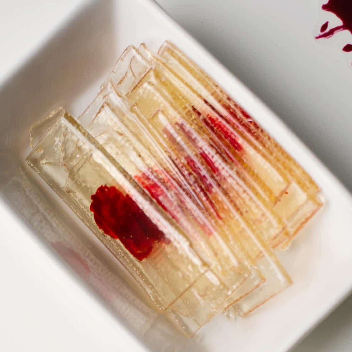 Candy "Bloody" Slides - Halloween Treats