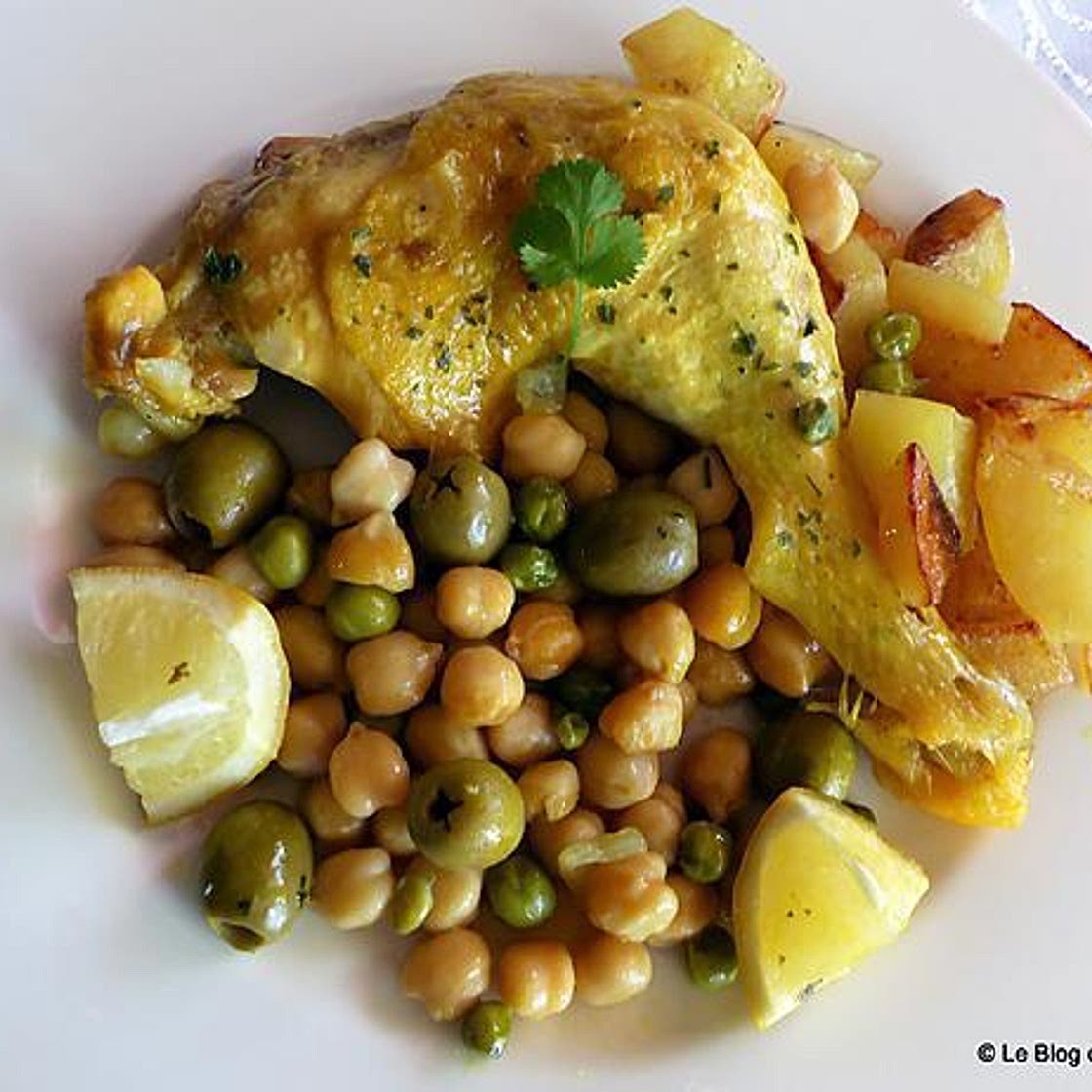 Tajine poulet et pommes de terre