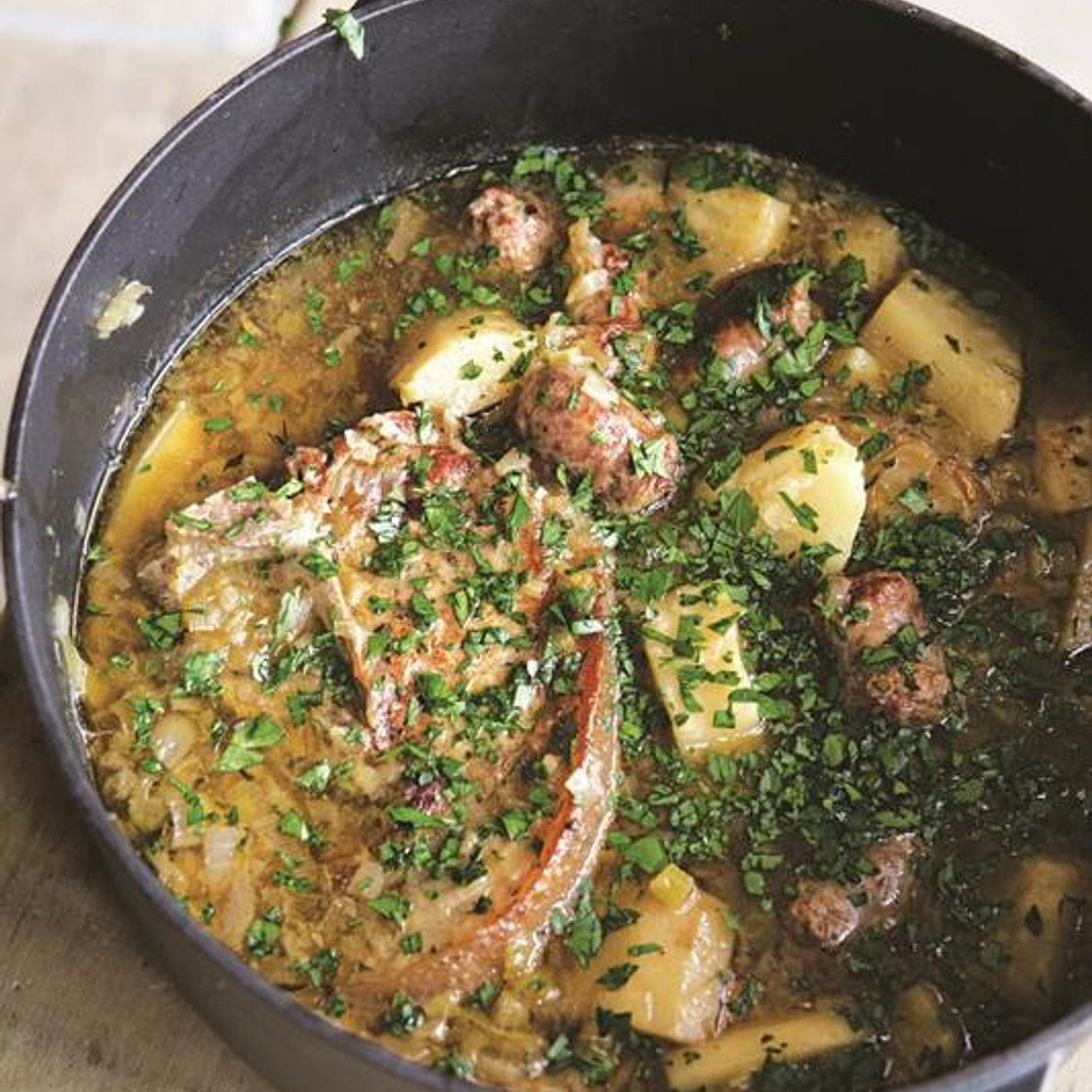 Sausage and root vegetable stew