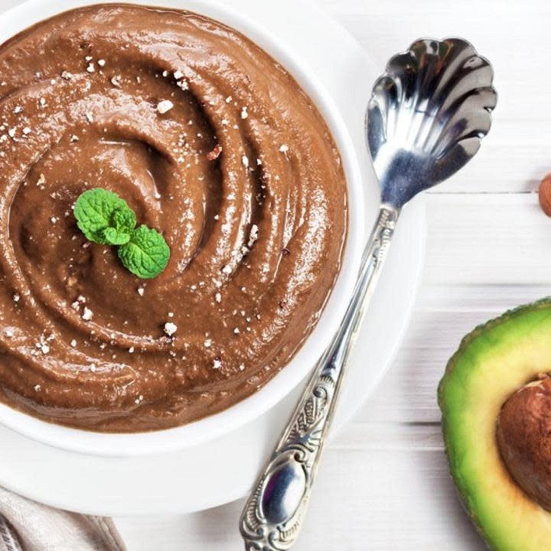 Dark Chocolate Avocado Protein Pudding