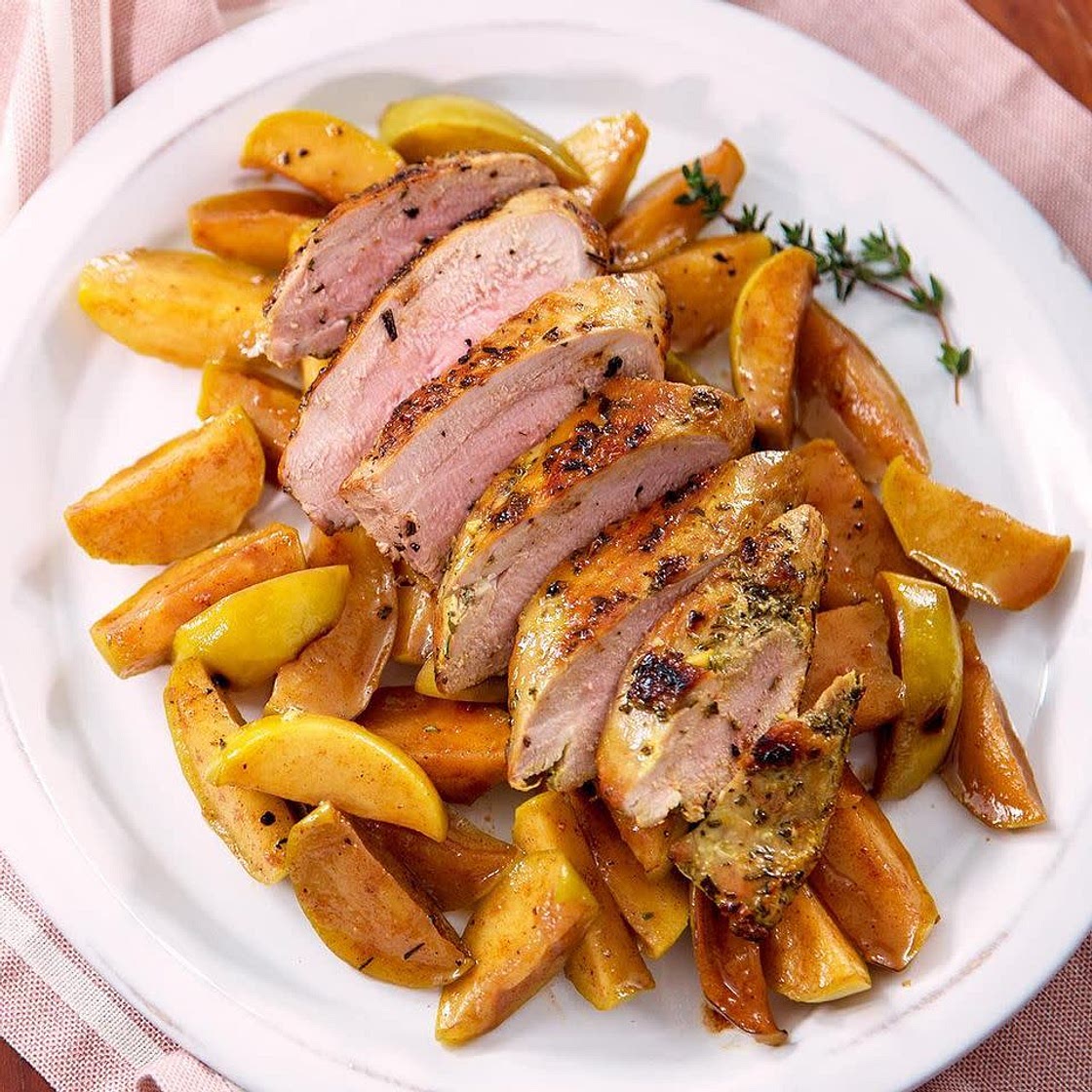 Pork Tenderloin with Pumpkin-Spiced Apples