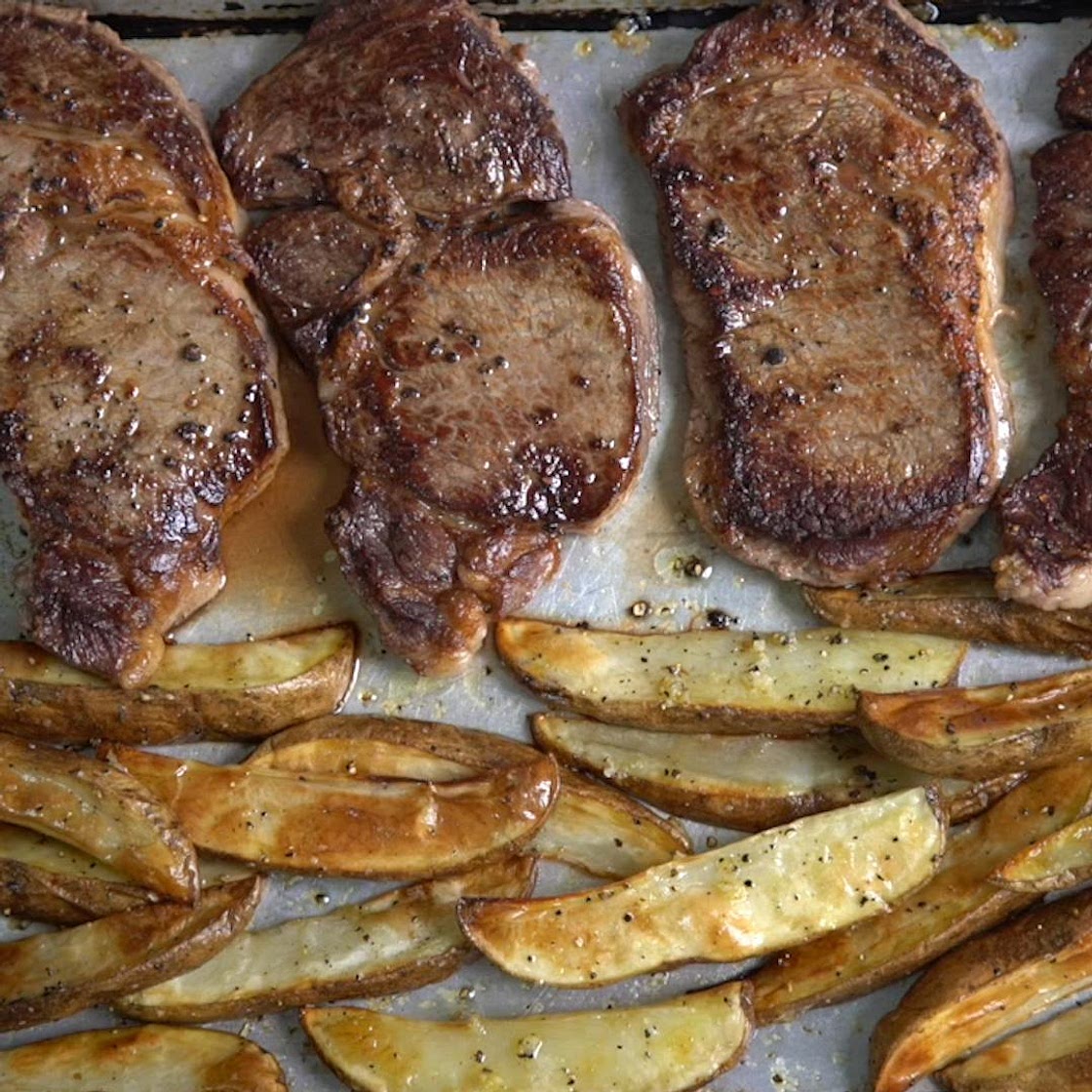 Sheet Pan Steak And Fries Recipe by Tasty