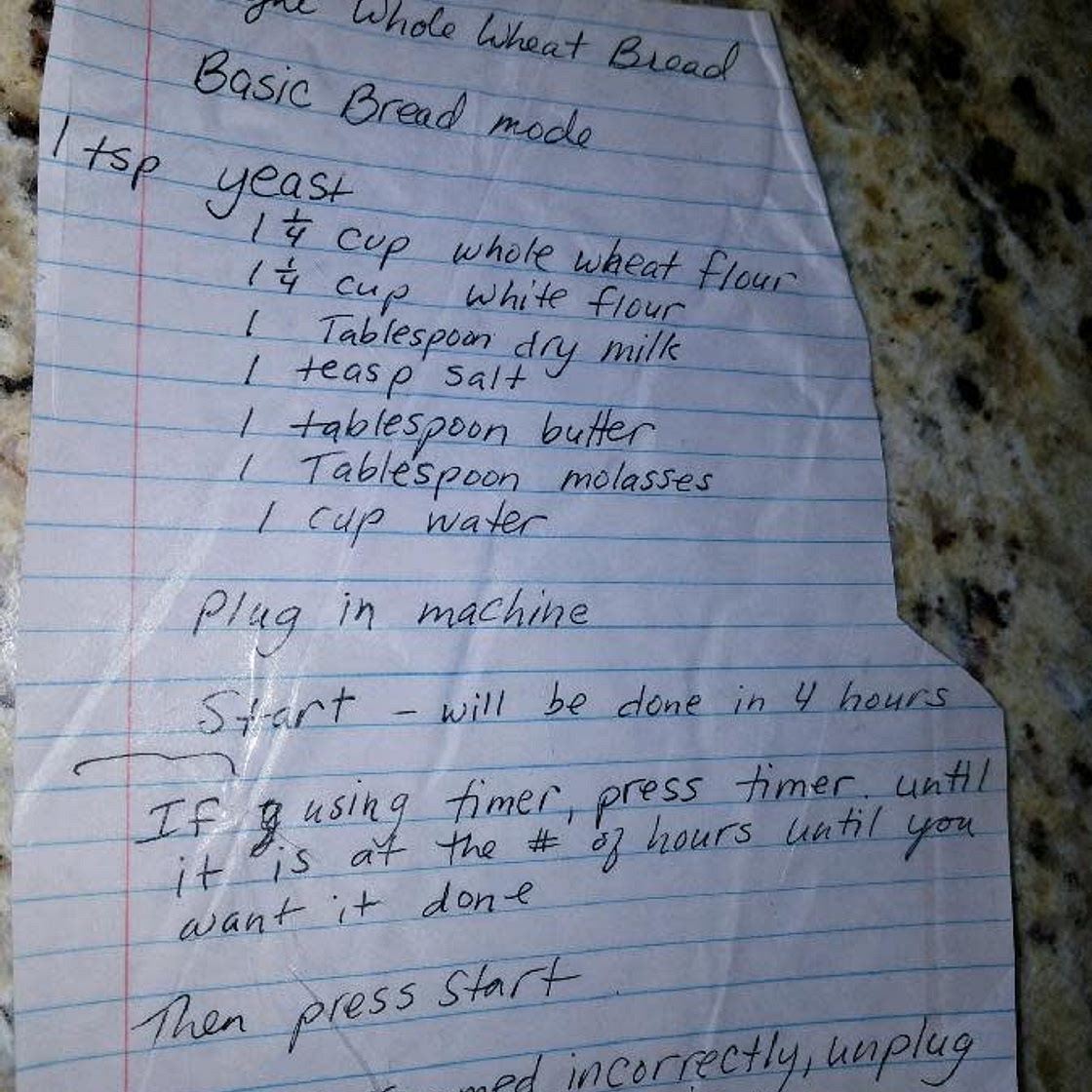 Mom's Light Whole Wheat Bread